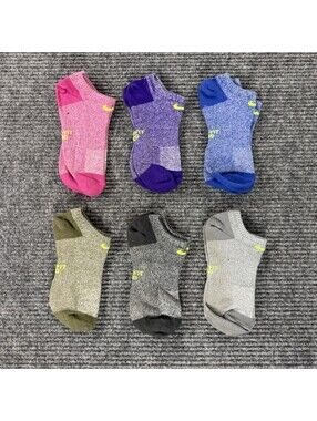 Nike Womens Everyday Socks Lightweight No Show DRI FIT 6 Pack Multi Color M